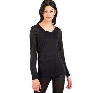 Terramar Thermasilk Baselayer Lightweight Silk Top Long Sleeve Scoop Neck